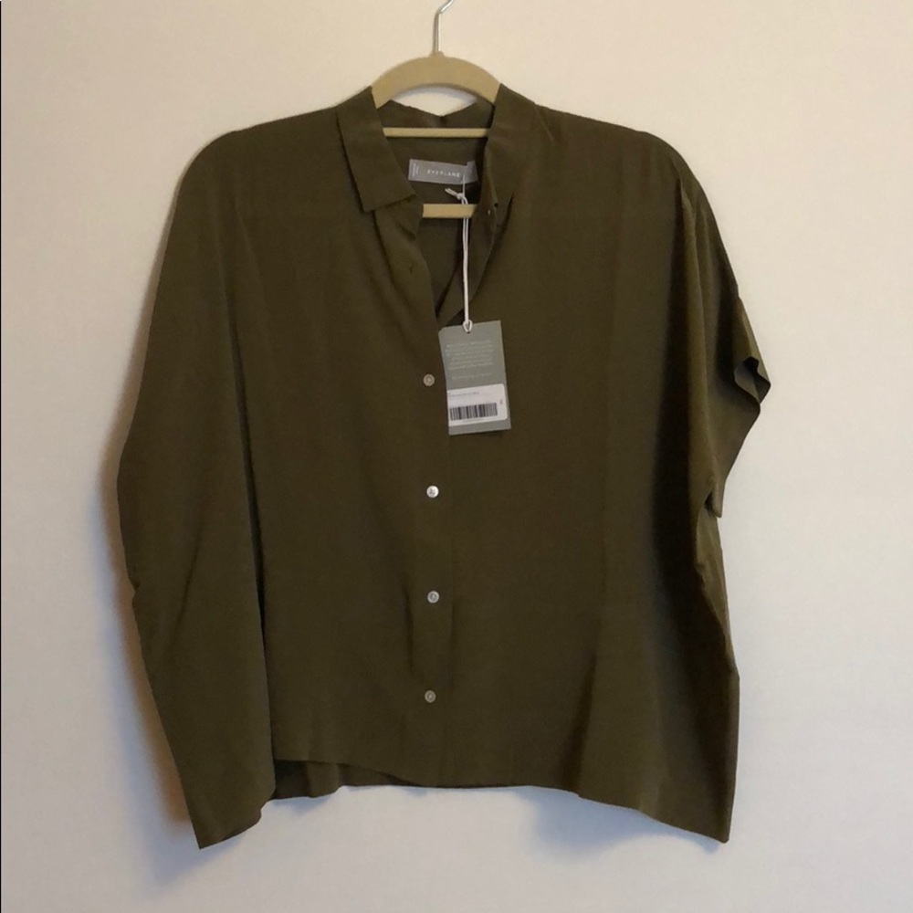 Everlane Clean Silk Box Cut Blouse
